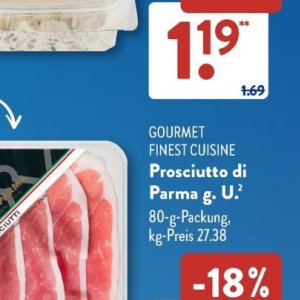 Prosciutto bei Aldi SÜD