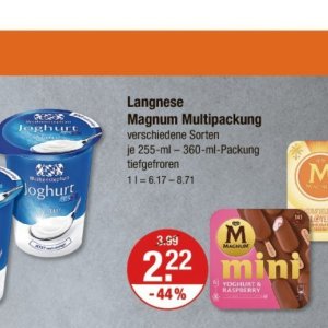 Magnum langnese bei V-Markt