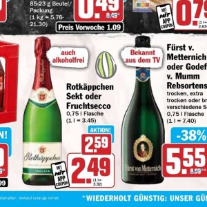 Sekt bei Hit