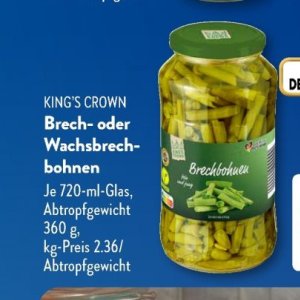 Bohnen bei Aldi SÜD