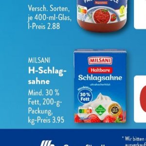 Sahne bei Aldi SÜD