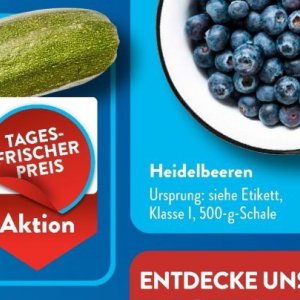 Heidelbeeren bei Aldi SÜD