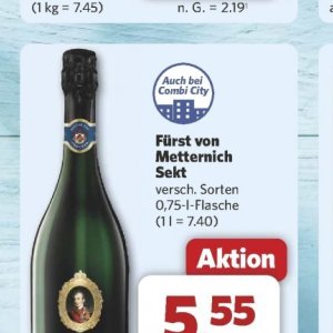 Sekt bei Combi