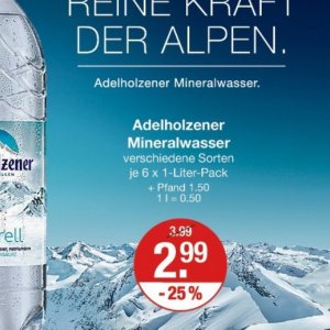 Mineralwasser bei V-Markt