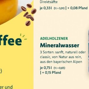 Mineralwasser bei BioMarkt