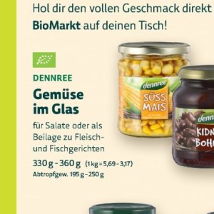 Glas bei BioMarkt