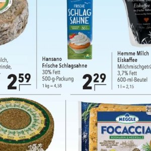 Schlagsahne bei Citti Markt