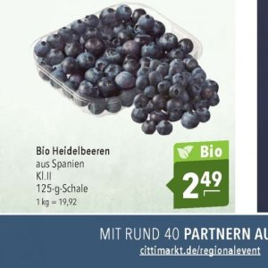 Heidelbeeren bei Citti Markt
