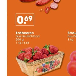 Erdbeeren bei V-Markt