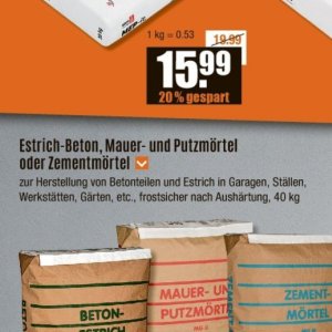 Beton bei V-Baumarkt