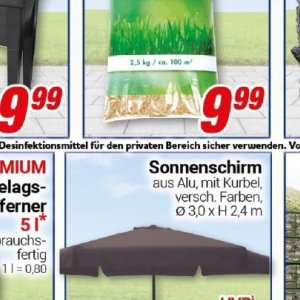 Sonnenschirm bei Centershop