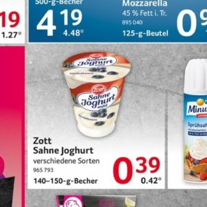 Sahne bei Selgros