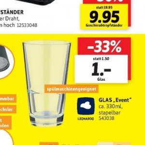 Glas bei Sconto