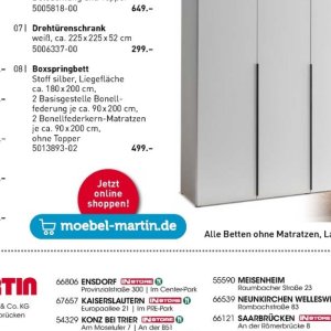Matratzen bei Möbel Martin