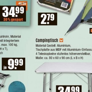 Campingtisch bei V-Baumarkt