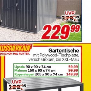 Gartentische bei Centershop