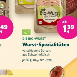 Wurst bei BioMarkt