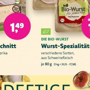Wurst bei BioMarkt