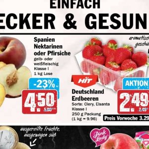 Pfirsiche bei Hit