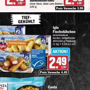 Fischstäbchen bei Hit