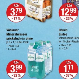 Mineralwasser bei V-Markt