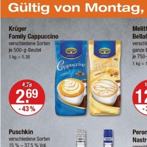 Cappuccino bei V-Markt