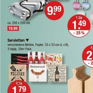Servietten bei V-Markt