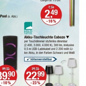 Tischleuchte bei V-Markt