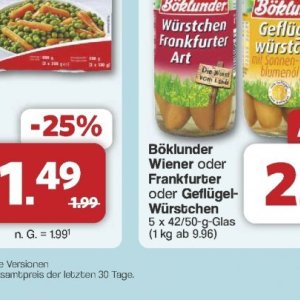 Frankfurter bei Famila Nord West