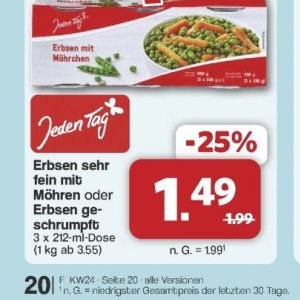 Erbsen bei Famila Nord West
