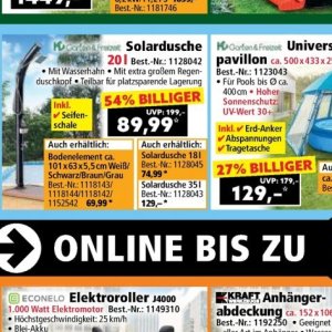 Solardusche bei Norma