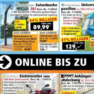 Solardusche bei Norma