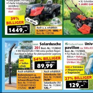 Solardusche bei Norma