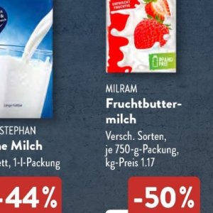 Milch bei Aldi SÜD