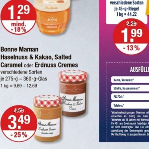 Cremes bei V-Markt