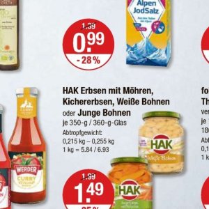 Erbsen bei V-Markt