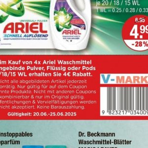 Waschmittel ariel  bei V-Markt