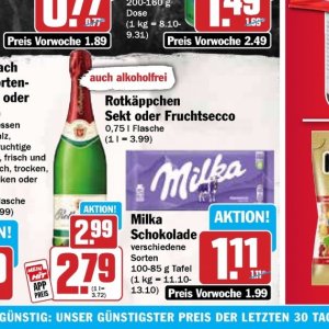 Sekt bei Hit