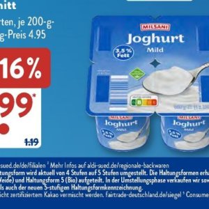 Joghurt bei Aldi SÜD