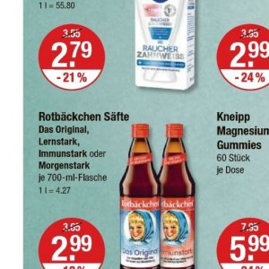 Säfte bei V-Markt