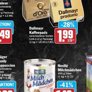 Kaffeepads bei Hit