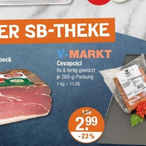 Cevapcici bei V-Markt