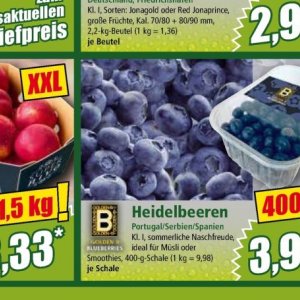 Heidelbeeren bei Norma