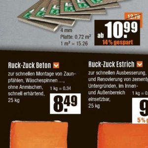 Beton bei V-Baumarkt