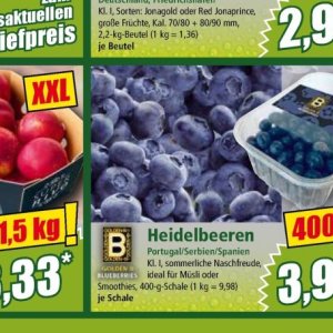 Heidelbeeren bei Norma
