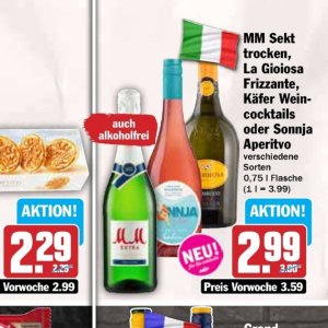 Sekt bei Hit