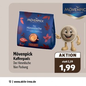 Kaffeepads bei Aktiv Irma
