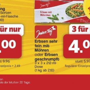Erbsen bei Famila Nord West