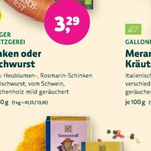 Schinken bei BioMarkt