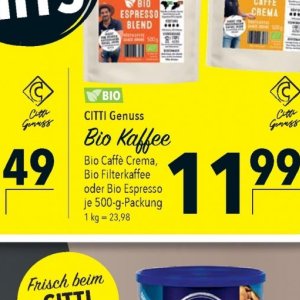 Kaffee bei Citti Markt